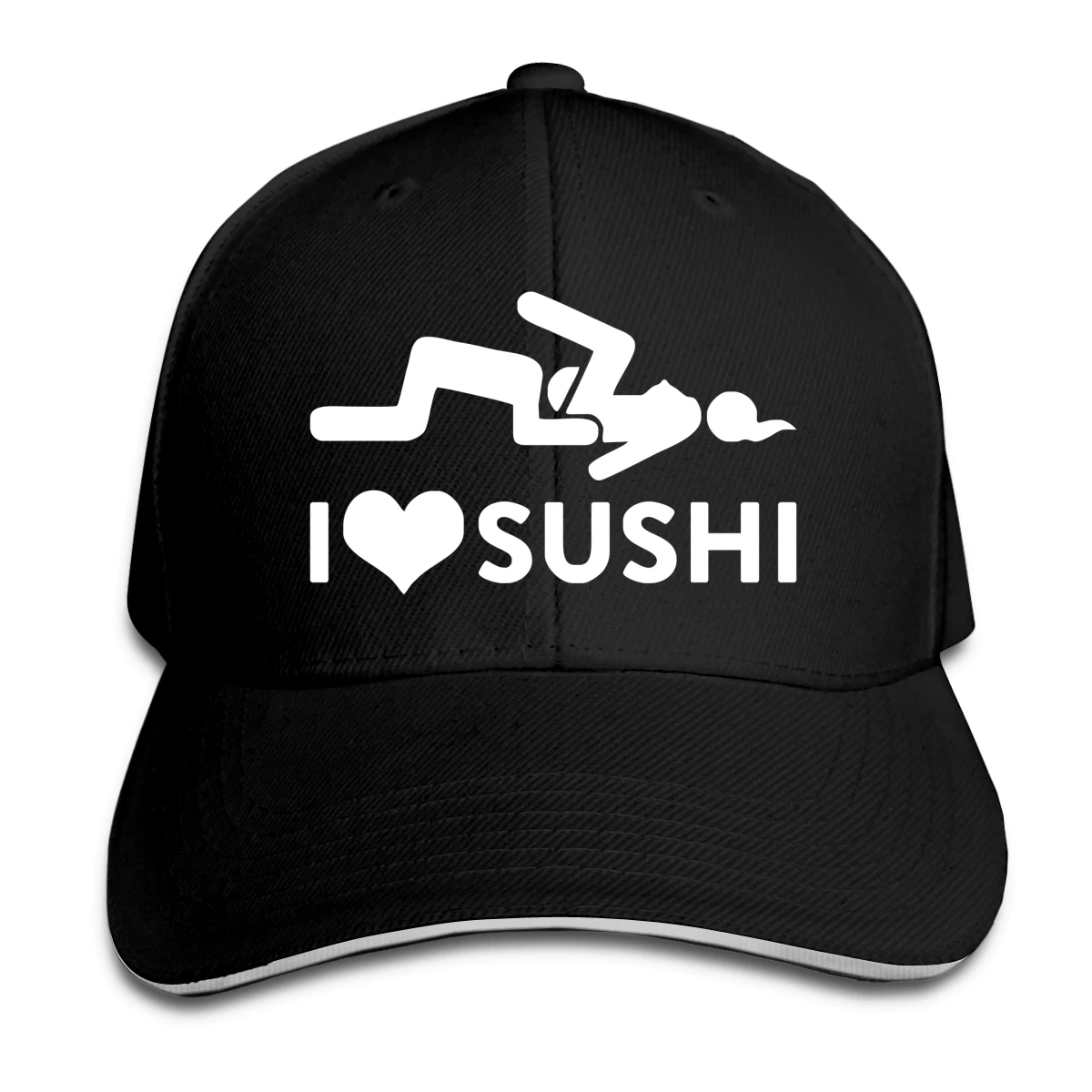 

I Love Sushi Hat Baseball Cap for Men Women Fashion Adjustable Sun Hat