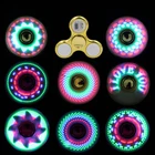 Светящийся светодиодный фиджет-Спиннер, креативные 18 Спиннеры для рук, светящиеся в темноте игрушки для снятия стресса