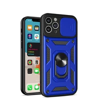 slide lens protect tpu case for iphone 13 12 11 pro max xs max xr x 7 8 plus se 2020 shockproof magnet finger ring armor cover