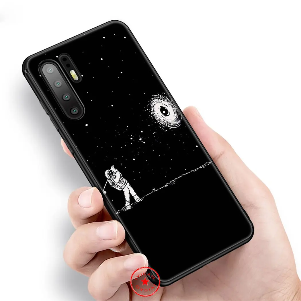 IYICAO черный белый мягкий чехол с рисунком для huawei P30 P20 Pro P10 P8 P9 Lite Mini 2017 P Smart Z Plus 2019 |