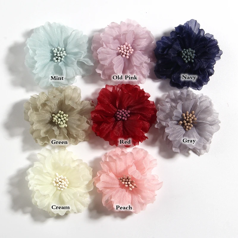 10 шт. 5 см 2 дюйма новые модные цветы из ткани с подсолнухами ручной работы |