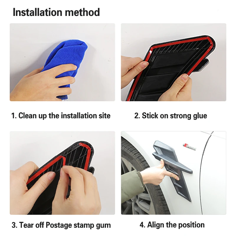 2 шт. автомобильный Стайлинг DIY 3D Shark Gill Универсальный воздухозаборник крыло