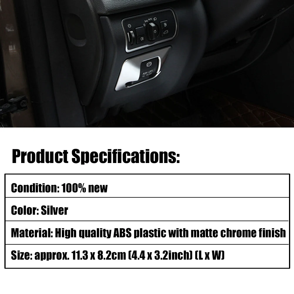 

car-styling ABS Chrome Plated Electronic Handbrake Button Panel Trim Cover fit for Volvo XC60 V60 XC70 S60 S80 Car accessories
