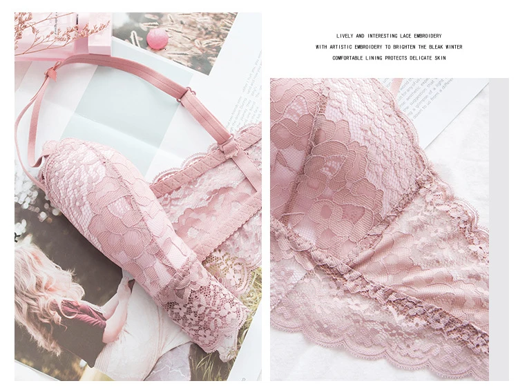 Roseheart, новинка, женское модное сексуальное белье, зеленый, розовый, с вырезами, кружевной бюстгальтер, наборы, без косточек, мягкие хлопковые трусики, беспроводное нижнее белье