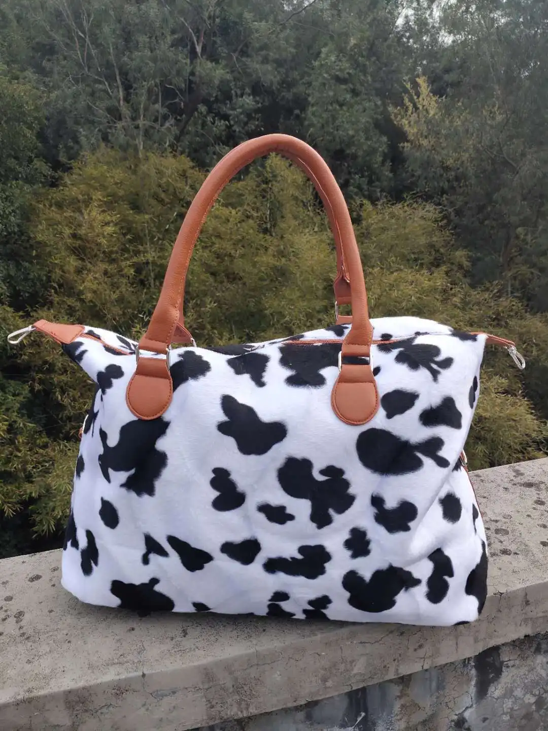 

Women's Bag 2020 New Female Bag Handbag Travel Bag Cows Leopard Print Travel Bag Short Distance Travel Bag Handbag