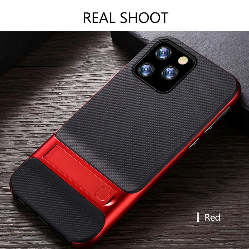 Red Чехол для телефона для iPhone 11 Pro Чехол Мягкий Силиконовый противоударный чехол для iPhone 11 Pro Max X XR XS чехол 6s 7 8 plus защита от падения - Цвет: Red