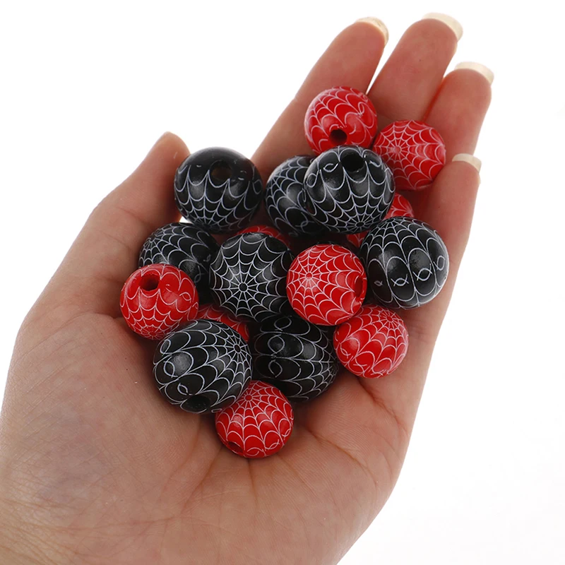 

10Pcs/Pack Cobweb Wooden Round Beads DIY Custom Decorations Fashion Crafts Baby Kid Toys Jewelry Bracelet Accessories
