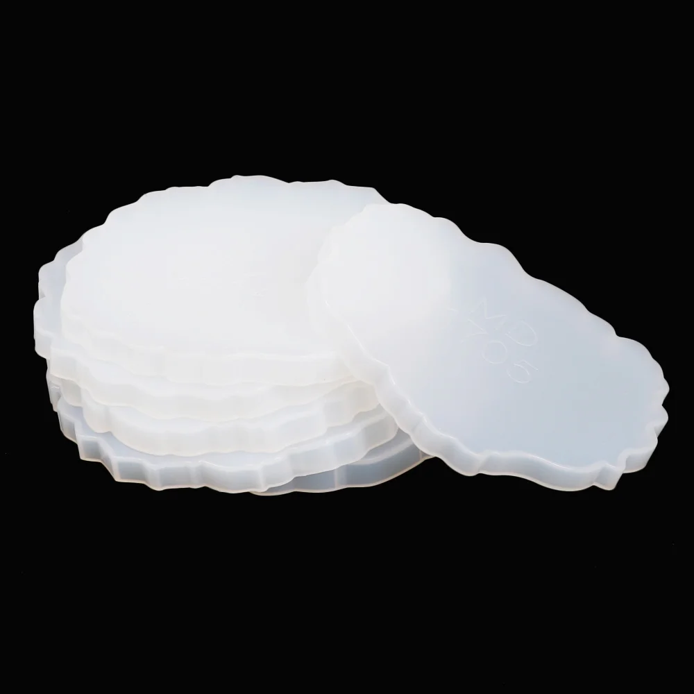 Прозрачные жидкие искусства круглые силиконовые подставки Смола литые формы