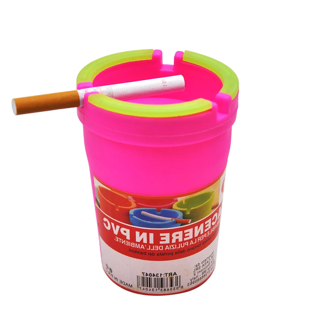 Светится в темноте акриловые круглые медленный нагрев Пепельница Ведро