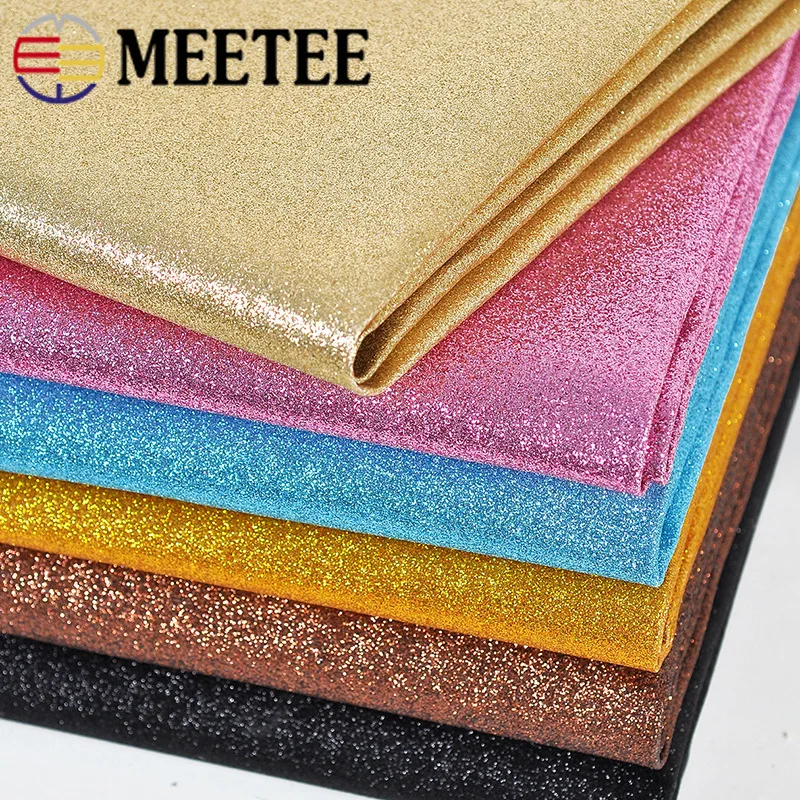 Meetee 50*138 см блестящая искусственная кожа ткань для шитья DIY сумка обувь платье