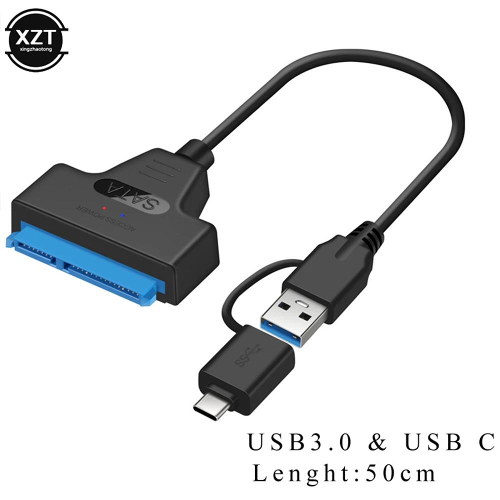 2 в 1 SATA III к USB 3 0 кабель Внешний жесткий диск C Serial ATA 22pin конвертер UASP для 5