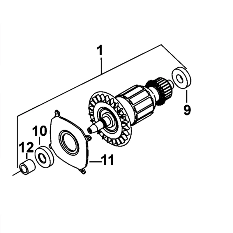 

Якорный ротор для DEWALT DW304PK N408687