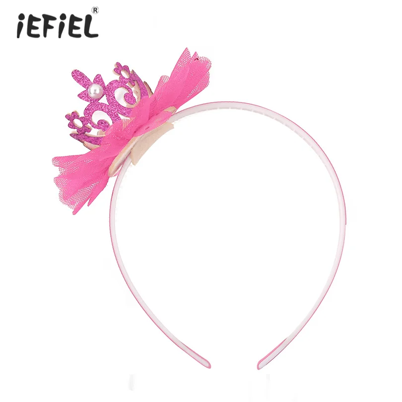 

Kids Girls Headband Hair Accessories Shiny Tiara Crown Hair Hoop/Hair Clip Headwear Hair Ornaments for Birthday Wedding Party