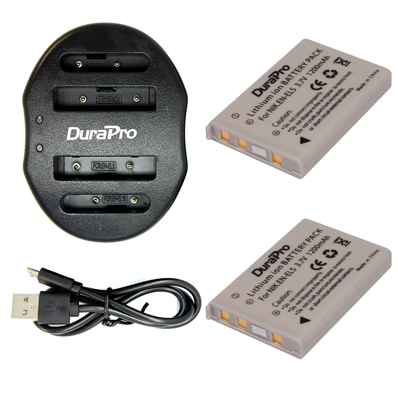 

EN-EL5 Rechargeable Li-ion Camera Battery+ Dual USB Charger for Nikon MH-61 P100 P3 P4 P500 P510 P5000 P5100 P6000 P80 P90 S10