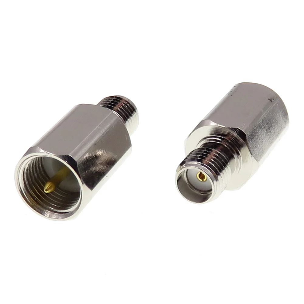 

2PCS FME-J/SMA-K High Frequency Adapter FME Male Head Turn to SMA Famale Head Socket Connector Converter