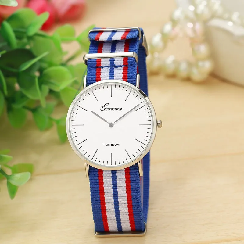 Простые мужские часы в тонкую полоску от ведущего бренда Роскошные Аналоговые