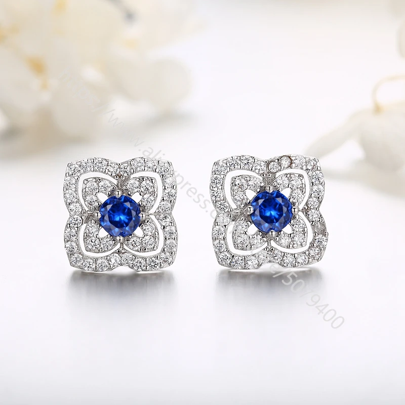 

cz cubic zirconia large flower ear studs earrings jewelry bridesmaid gift cz wedding earrings womens cz earrings