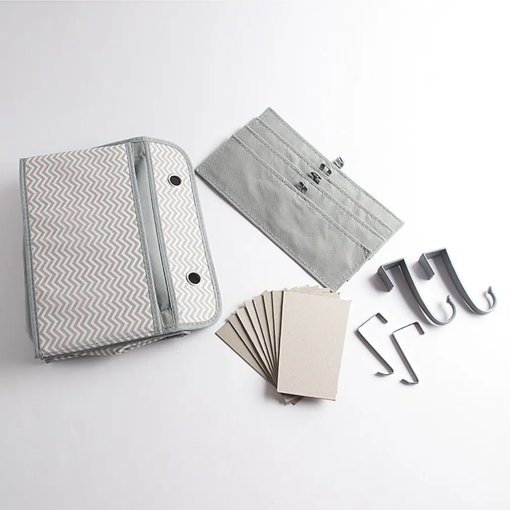

4 Pocket Non-woven Hanging Organiser Foldable Hanging Storage With Hooks Wardrobe Organiser Hanging Shelf