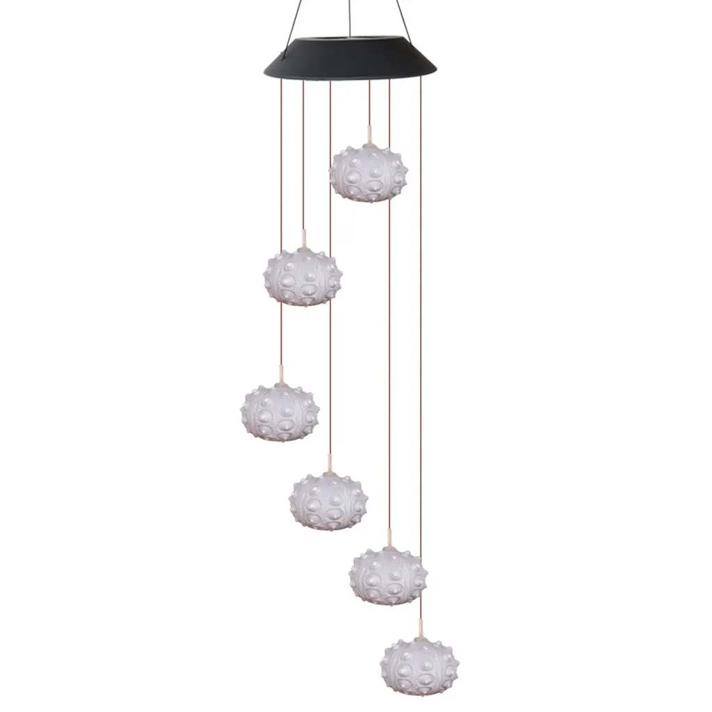 Открытый светодиодный солнечный светильник морской еж ветер Декор для дома и