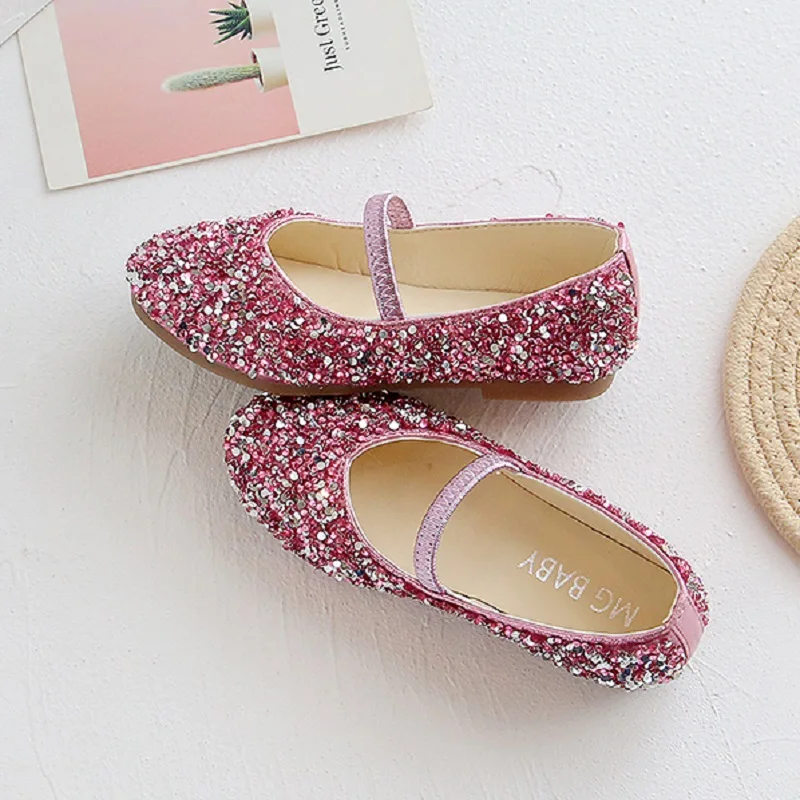 Туфли для девочек 2020 модная Демисезонная обувь малышей Детские блестящие