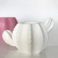 3d cactus flower planter vase mould diy plaster resin cement flowerpot silicone candle holder molds cake chocolate mould