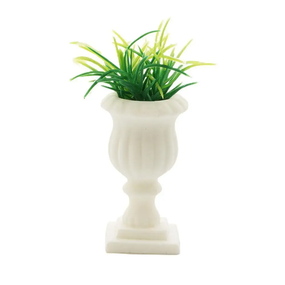 

1pc Mini Dollhouse Furniture 1/6 1:12 Accessories Mini Simulation Green Flower Plant House Pots Doll Bonsai DIY Plant F5E3