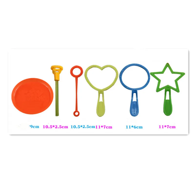 На открытом воздухе игрушки Bubble 6 шт./лот дует пузырь мыло инструменты игрушка палочки для пускания пузырей комплект дующий пузыри машина для детей подарок на день