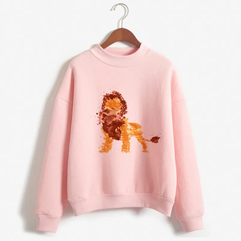 P1713A-pink Новинка года, толстовки с капюшоном «Король Лев хакуна матата», женская модная толстовка с текстовым принтом, женская одежда 90 s, Толстовка Harajuku - Цвет: P1713A-pink