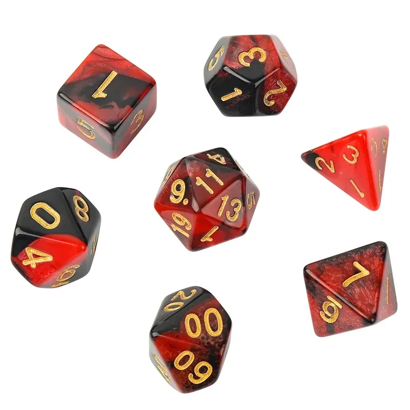 

Набор игральных костей 7 шт./компл. Dichromatic D4 D6 D8 D10 D12 D20