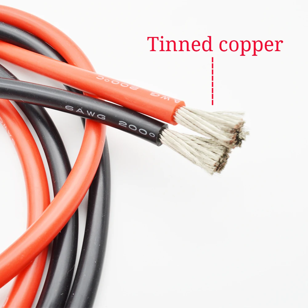 SHENGPAI 2AWG термостойкий провод 1 метр мягкий силиконовый медный Электрический