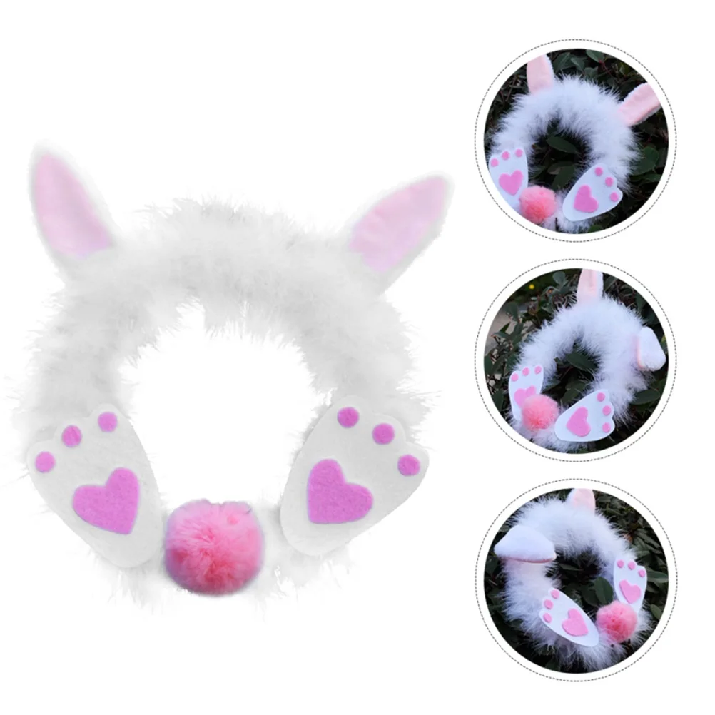 Пасхальное украшение для двери набор из плюшевого венка кролика весенний венок