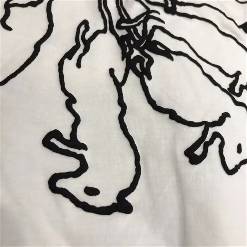 

CPFM T-shirt Men Women Fear of the Rat CPFM.XYZ T-shirts 3D foam Print Tee Black White Tops