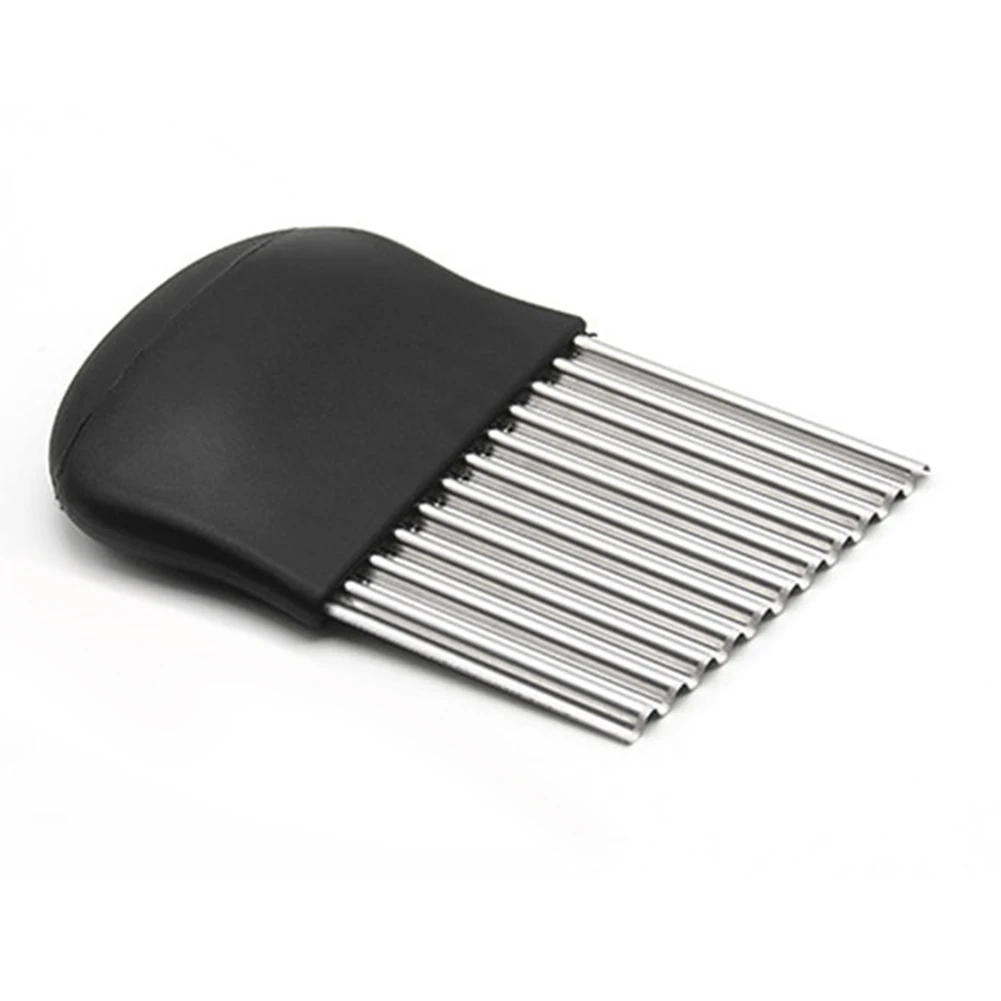 Гофрированный нарезанный нож из нержавеющей стали для резки лука сморщенный