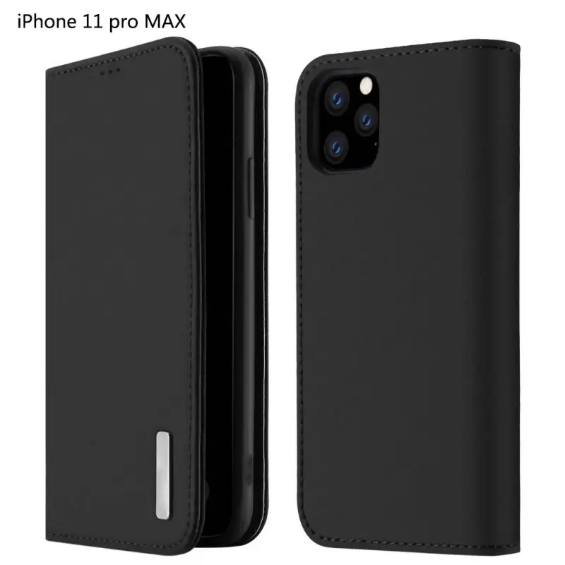Полностью Защитные чехлы для iPhone11ProMAX, Магнитный чехол с откидной крышкой и отделениями для карт, однотонные чехлы из натуральной кожи пу и ТПУ