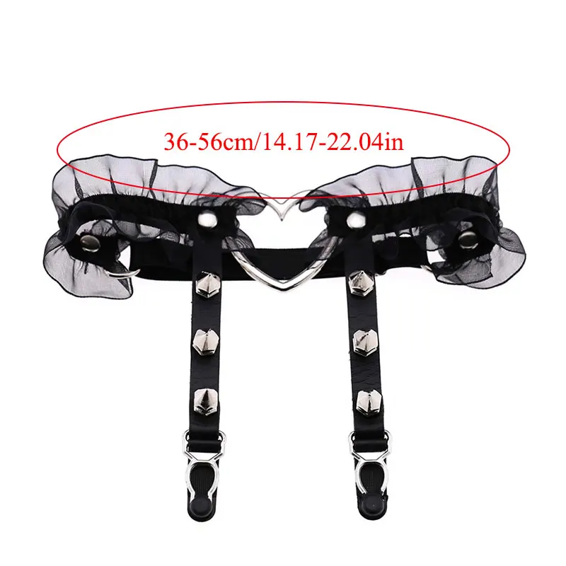 1 шт. искусственная кожа с сердцем женские сексуальные кружевные ножные кольца