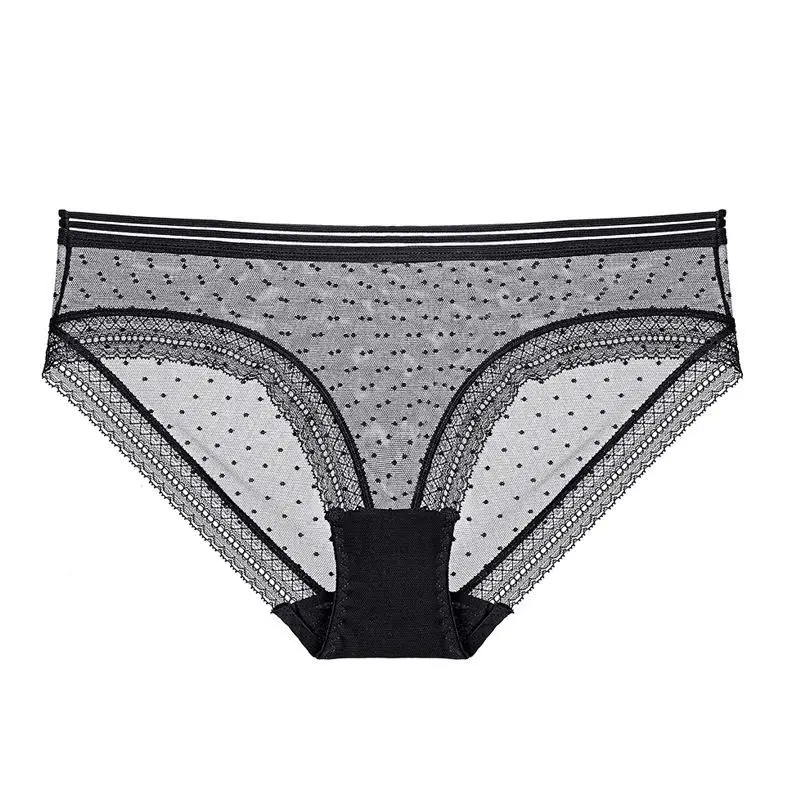 Panties Sexy Lace Underwear Woman Knickers Lace Panties Mesh Floral Lingerie Female Seamless Briefs Underpants Low-Rise