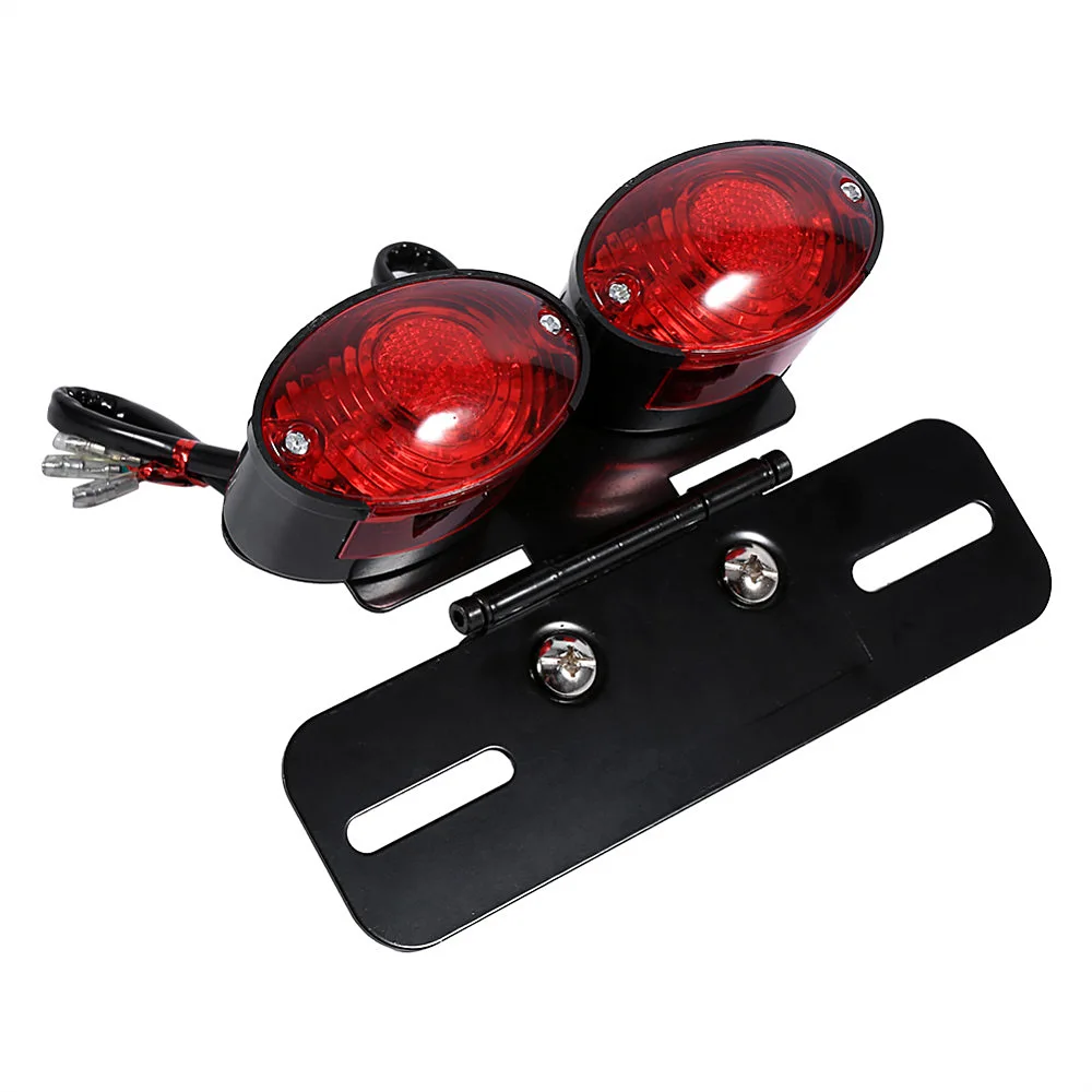 

Motocross License Plate Holder Dual Rear Lamp Turn Signal Indicator Warning Taillight Motorcycle Brake Lamp License Plate Light