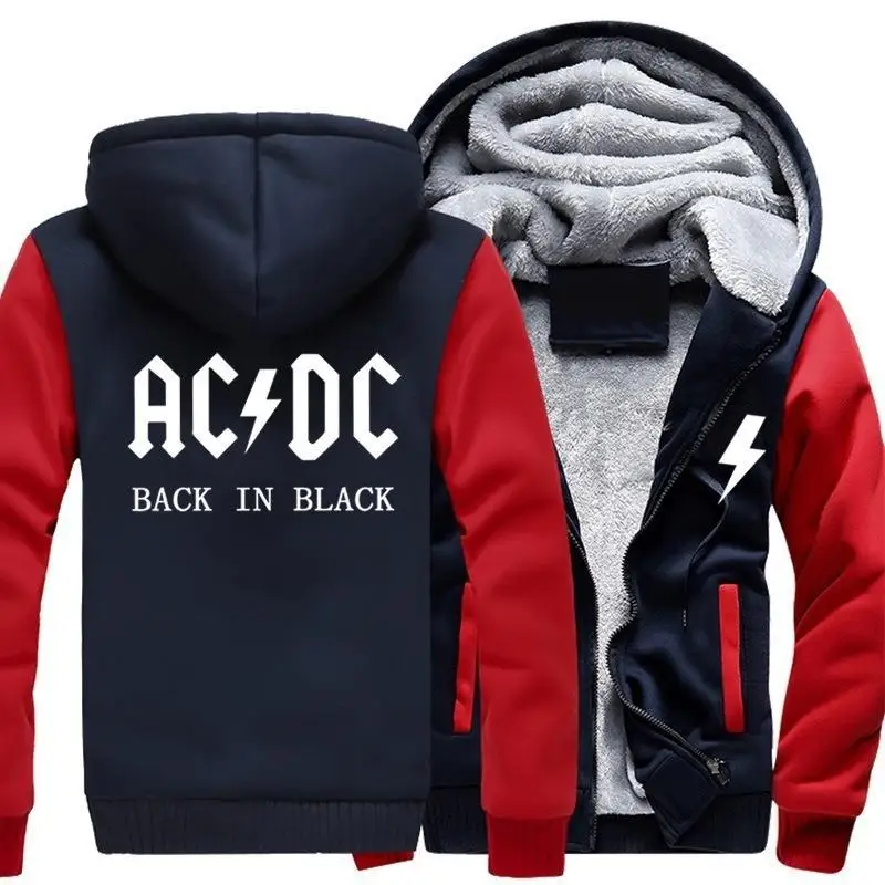 AC DC Толстовка Мужская Хип-Хоп рок группа ACDC черная толстовка мужская