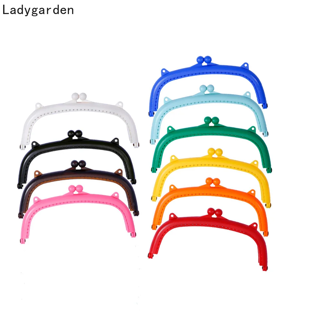 

5PCS 16CM Resin Handbag Handle DIY Craft Coin Purse Bag Arc Frame Kiss Clasp Lock 2019 Solid Candy Color New Bags Handle