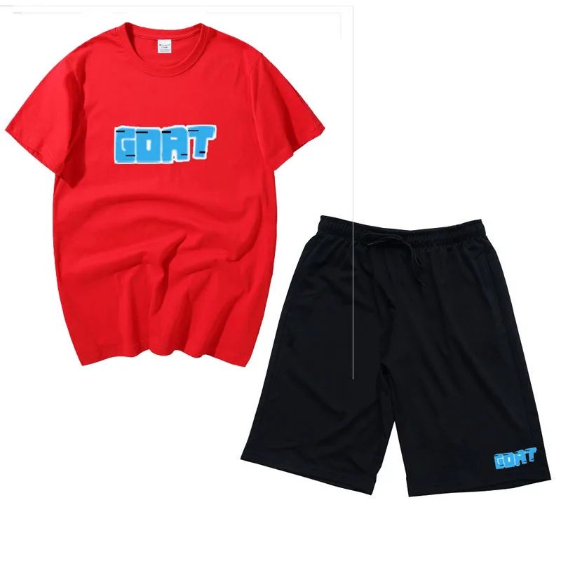 

Europe And The United States Men's Short Sleeve Shorts In Summer Suit Men's Basketball Running Five Minutes Of Pants T-shirts