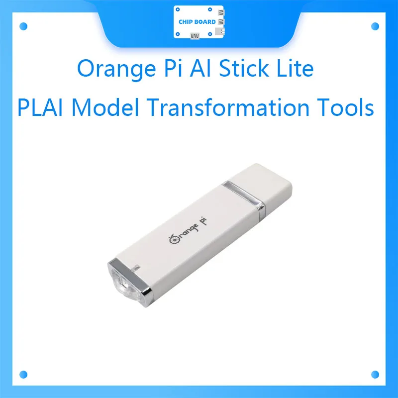 Оранжевый Pi AI Stick Lite с инструментами для преобразования модели PLAI нейроральная