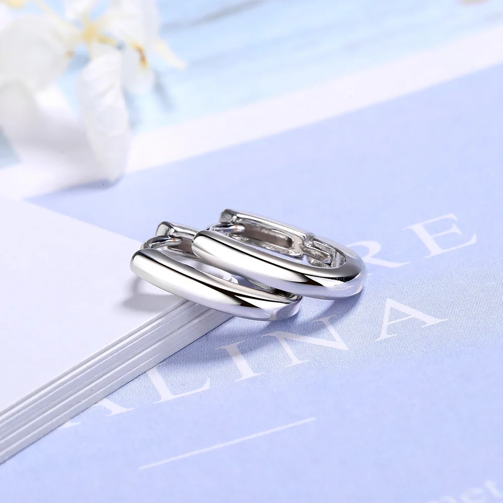 Новые простые серьги с гладкой поверхностью толстые маленькие u круглые