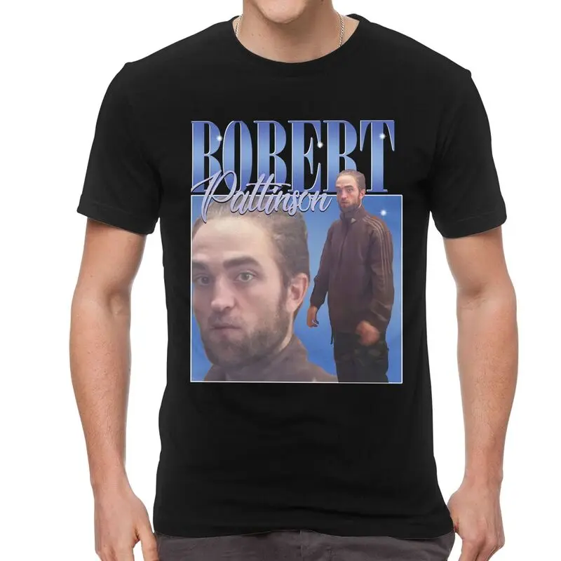 

Мужская забавная футболка Роберт Паттинсон стоячий мем новинка футболка Робер короткий рукав хип-хоп Футболка хлопковая футболка подарок