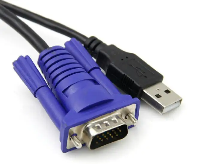 

VGA KVM cable Dual Parallel USB Print Line +VGA Cable KVM Switch Dedicated Line