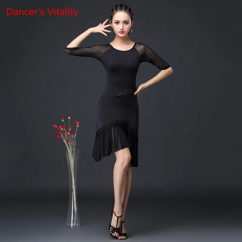 

Latin Dance Female Adult Sexy Pendant Tassel Dress Practice Clothing New National Standard Dancing Performance Clothes