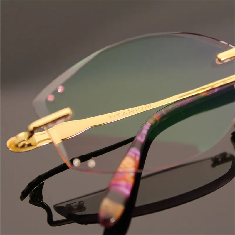 Очки без оправы женские оптические модные при близорукости с прогрессивным