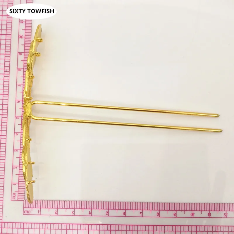 

SIXTY TOWFISH Metal Retro Vintage Hair Accessory Gold/Silver color Fancy Hairpin With Hole Fashion Headwear