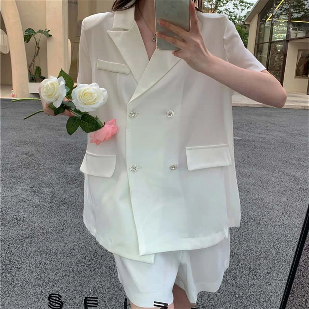 

Костюм женский из двух предметов с широкими штанинами и блейзером, 2021