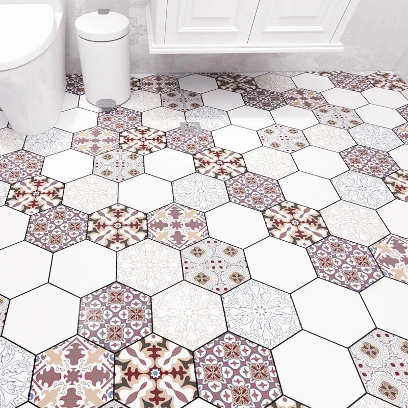 

Floor Stickers Bohemia Style Non Slip DIY Wall Peel and Stick Vinyl Tile Waterproof Wallpapers Bathroom Kitchen Living Room Deco