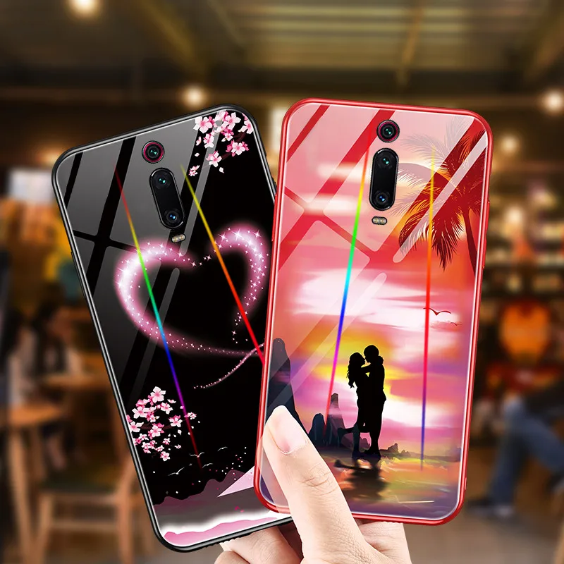 Роскошный ударопрочный чехол из закаленного стекла Lu mi nous 7H для Xiaomi mi 9T Pro 9 анти-взрывающаяся задняя крышка для Red mi K20 Pro Note 7
